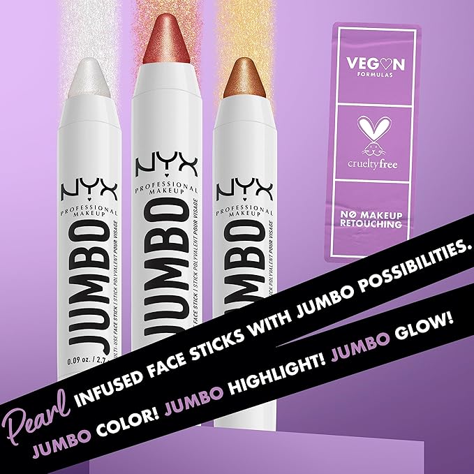 NYX PROFESSIONAL MAKEUP, Jumbo Multi-Use Face Highlighter Stick - Lemon Meringue