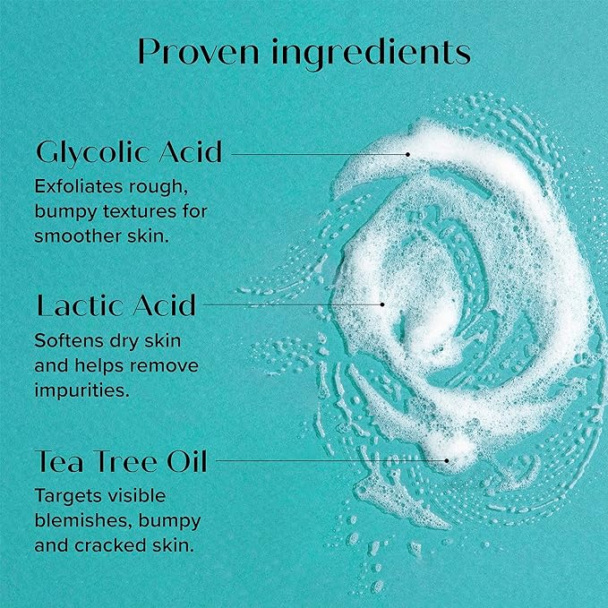 Medix 20% Glycolic Acid Booster + Exfoliating Body Wash Cleanser Skin Care 2PC Set | AHA Exfoliant Body Wash + Body Serum Both Refine + Soften Dead Dry Skin, Bumps, Wrinkles, & Fine Lines, Bundle