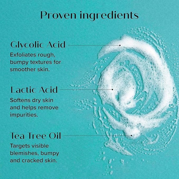 Medix 5.5 Exfoliating AHA Glycolic Acid Face & Body Scrub Cleanser + Collagen Moisturizing Body Cream Lotion Skin Care 2PC Set | Alpha Hydroxy Acid & Lactic Acid Foaming Body Wash & Face Wash, 2-PC