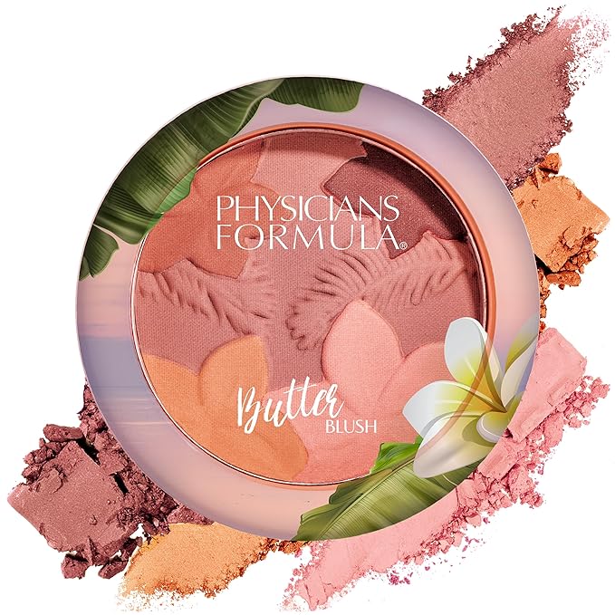 Physicians Formula Matte Monoi Butter Blush Makeup Powder, Mauvy Mattes, Dermatologist Tested