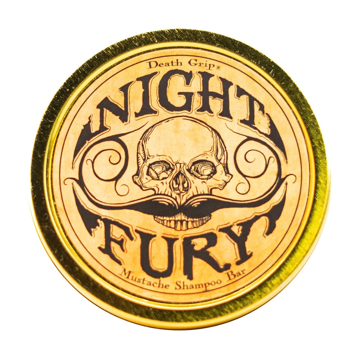 Night Fury Beard & Mustache Wash Bar – Citrus Scent – Gentle Lathering Face Soap for Men – Deep Clean, Softens Facial Hair, Removes Wax Build-Up – Natural Ingredients – Grooming Bar in Travel Tin