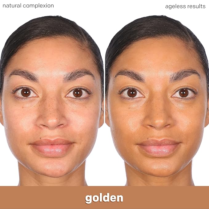 Almay Anti-Aging Foundation, Smart Shade Face Makeup with Hyaluronic Acid, Niacinamide, Vitamin C & E, Hypoallergenic-Fragrance Free, 500 Golden, 1 Fl Oz (Pack of 1)