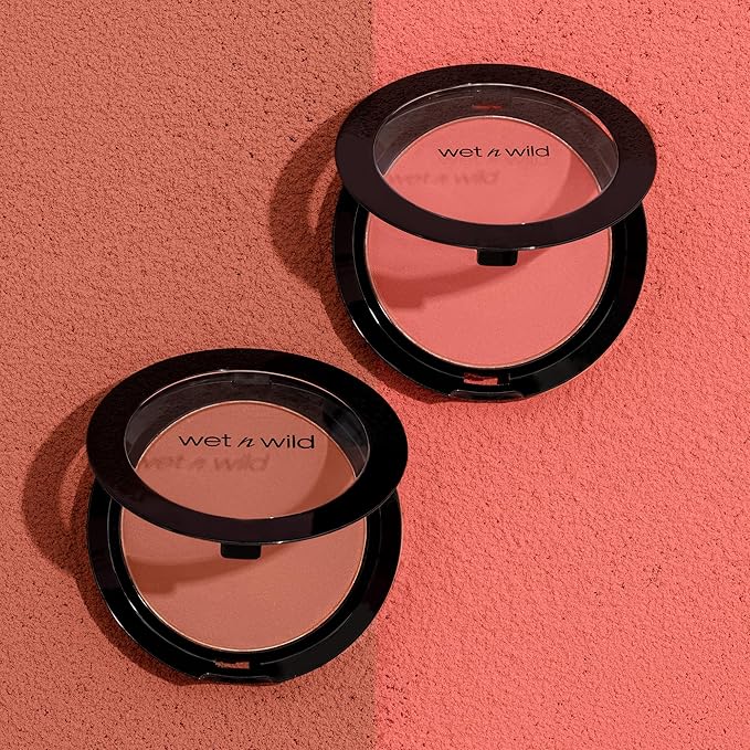 wet n wild Color Icon Blush, Effortless Glow & Seamless Blend infused with Luxuriously Smooth Jojoba Oil, Sheer Finish with a Matte Natural Glow, Cruelty-Free & Vegan - Pearlescent Pink(Packaged)