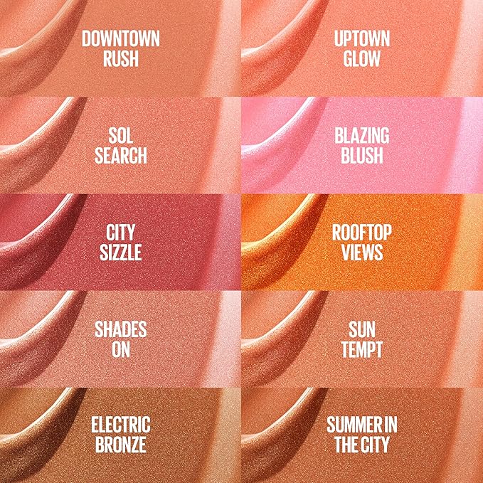 Maybelline Sunkisser Multi-Use Liquid Blush and Bronzer, Blendable, Longwear, Glowy Make Up, Downtown Rush, 1 Count