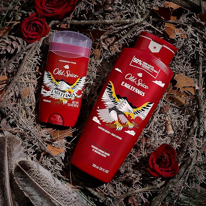 Old Spice Body Wash for Men, Eaglefangs, Long Lasting Lather, 24 fl oz (Pack of 4)
