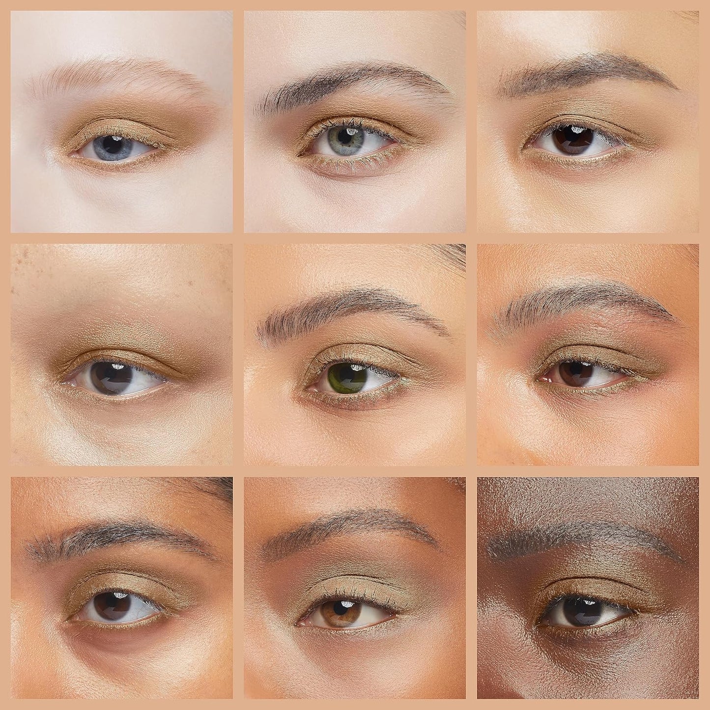 Amaretto Matte Light Brown Beige Peach Pressed Powder Single Vegan Eyeshadow; Talc, Paraben & Cruelty Free